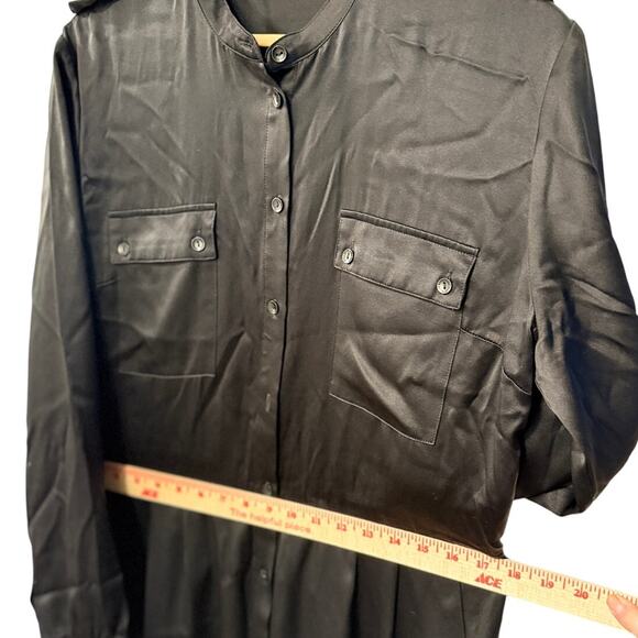 NEW! Anine Bing M Rosalie 100% Silk Jumpsuit $640 One Piece Coveralls Black - Picture 13 of 15